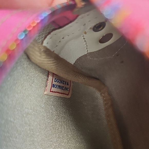Dooney & Bourke NWT Pink Crossbody Bag RAINBOW ZIPPER - Picture 10 of 11